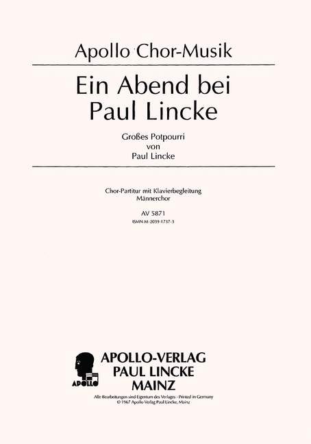 Ein Abend bei Paul Lincke - hier klicken Ein Abend bei Paul Lincke - hier klicken