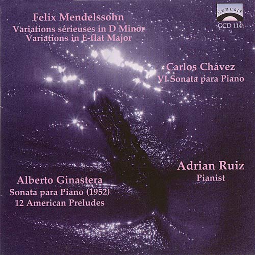 Adrian Ruiz: Carlos Chvez; Felix Mendelssohn; Alberto Ginastera - hier klicken