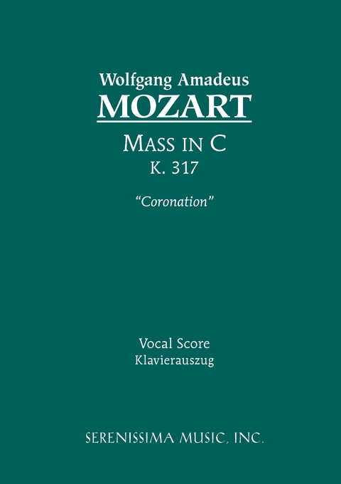 Mass in C K.317 (Coronation Mass) (vocal score) - klicken fr greres Bild