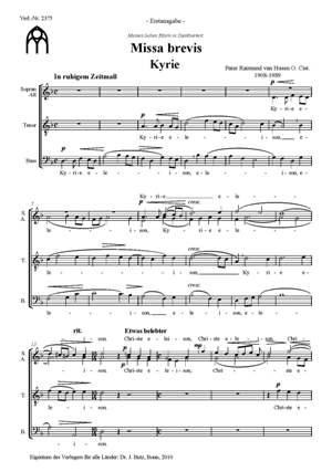 Missa brevis - hier klicken Missa brevis - hier klicken