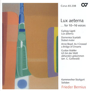 Lux aeterna ... for 10-16 parts. Werke von Ligeti, Scarlatti, Boyd und Mahler - hier klicken Lux aeterna ... for 10-16 parts. Werke von Ligeti, Scarlatti, Boyd und Mahler - hier klicken