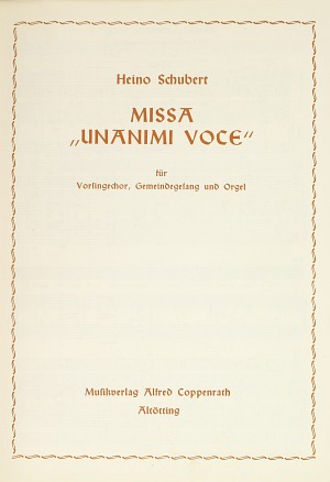 Missa Unanimi voce - hier klicken Missa Unanimi voce - hier klicken