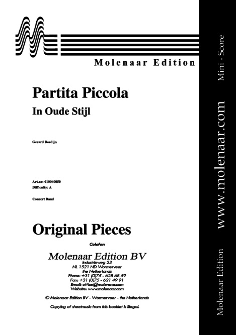 Partita piccola (In Oude Stijl) - hier klicken