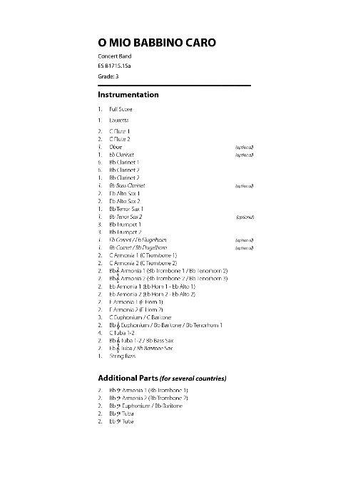 O Mio Babbino Caro (from 'Gianni Schicchi') - hier klicken