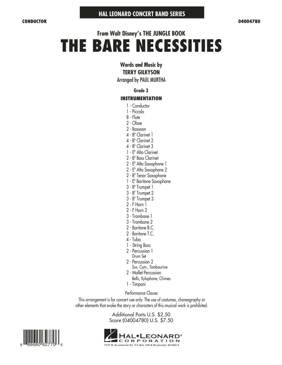 Bare Necessities, The (from 'The Jungle Book') - hier klicken