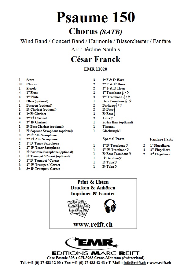 Psaume 150 - hier klicken