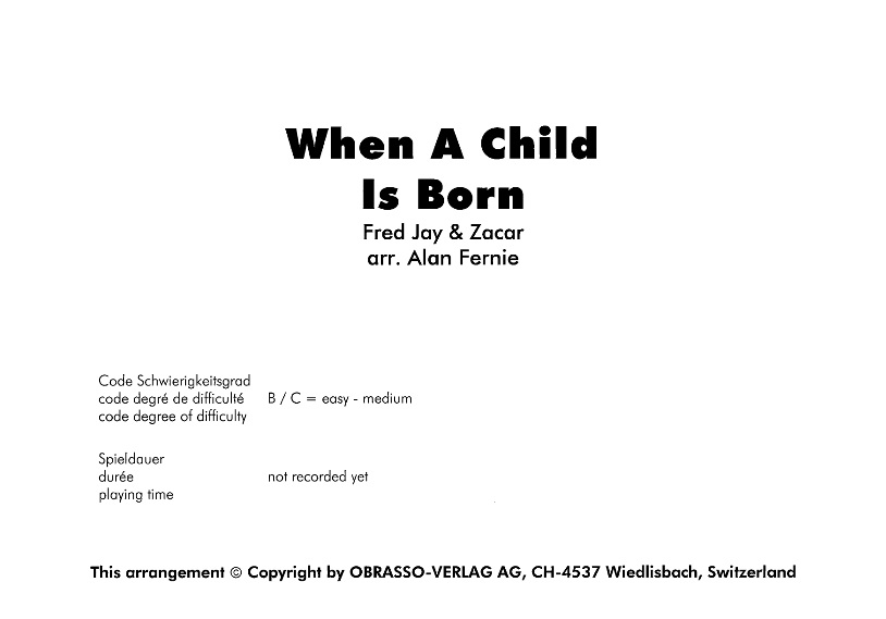 When a Child is Born - hier klicken