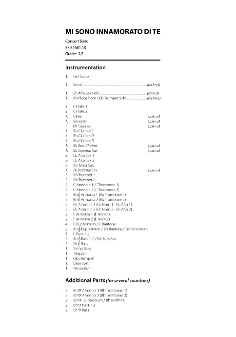 Mi sono innamorata di te - hier klicken