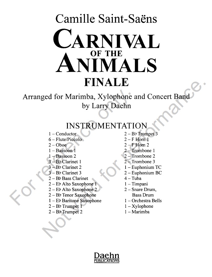 Carnival of the Animals - Finale - hier klicken
