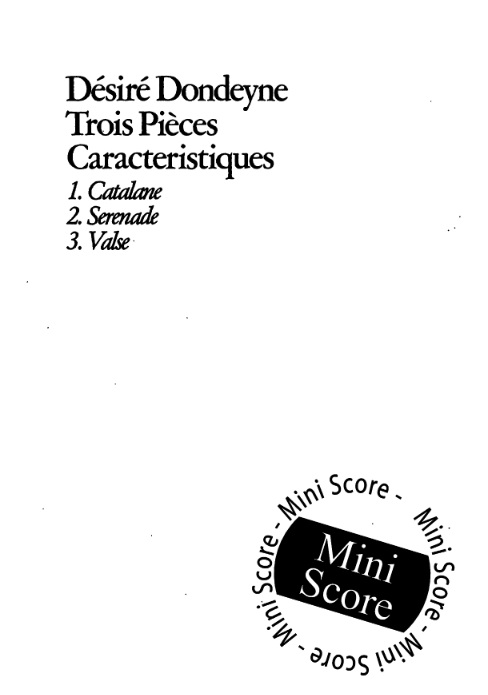 Trois Pieces Caracteristiques - hier klicken