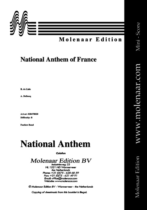 National Anthem of France (La Marseillaise/Volkslied van Frankrijk) - hier klicken