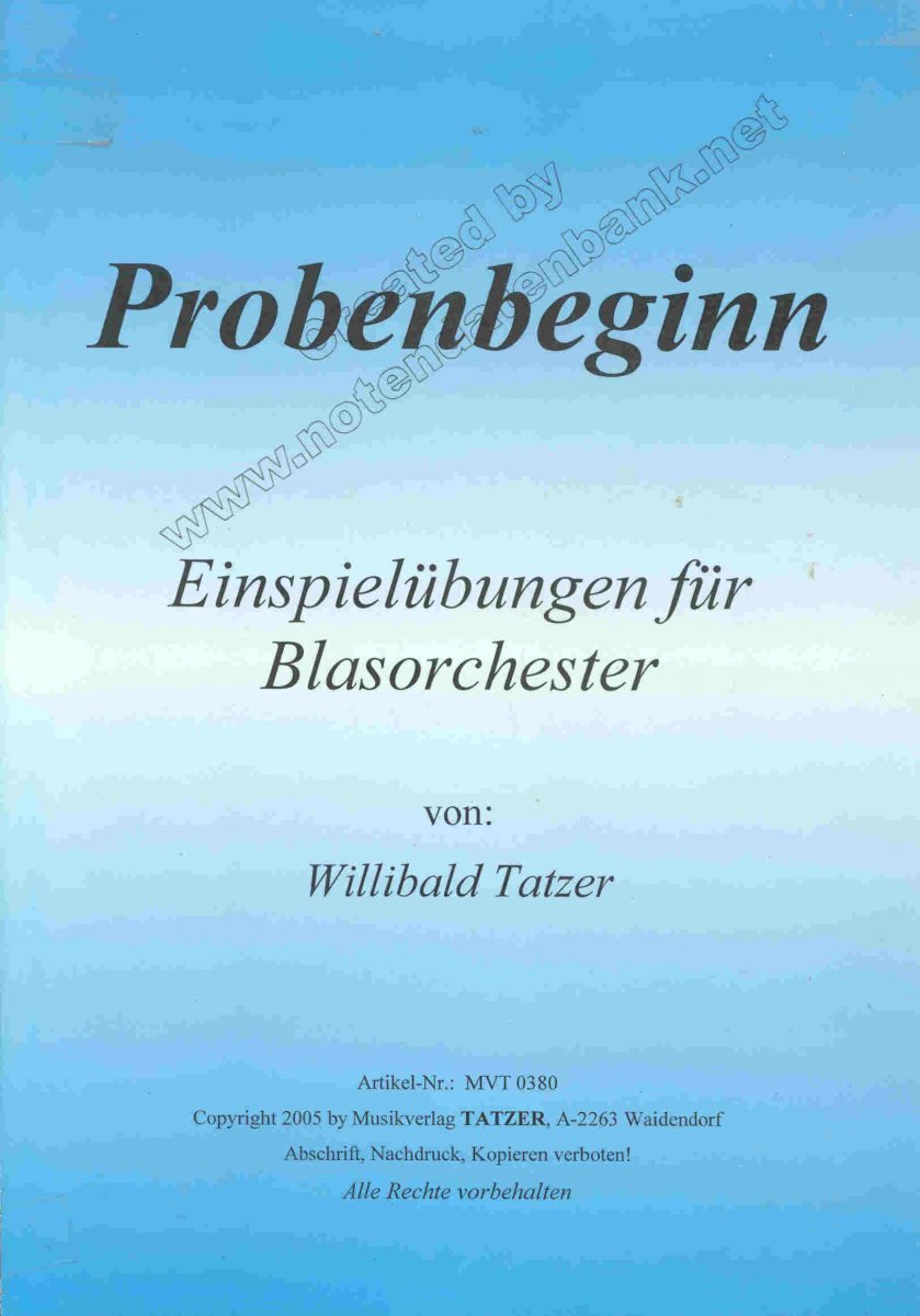 Probenbeginn - hier klicken