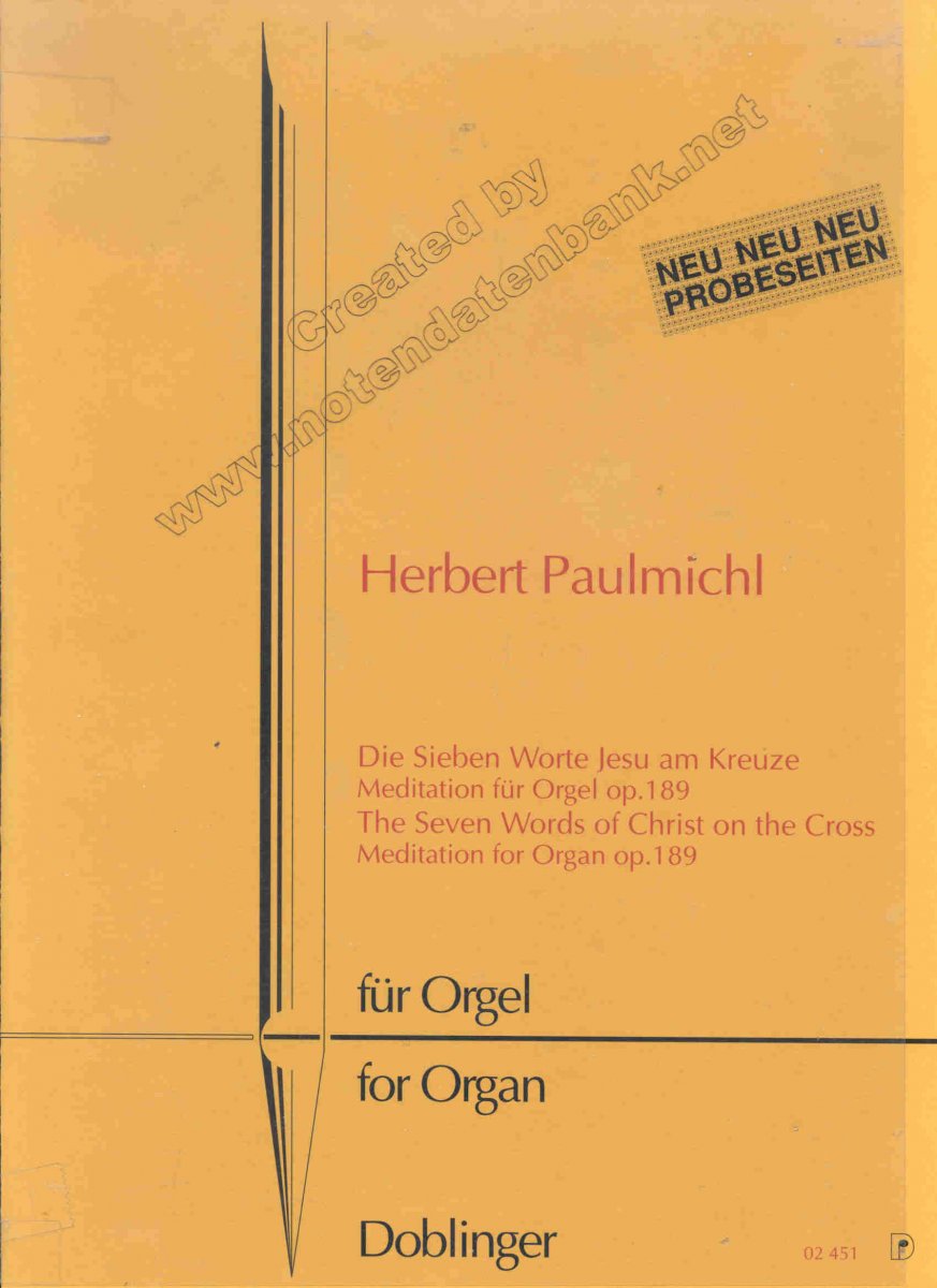 Die 7 Worte Jesu am Kreuze - Meditation für Orgel - hier klicken Die 7 Worte Jesu am Kreuze - Meditation für Orgel - hier klicken