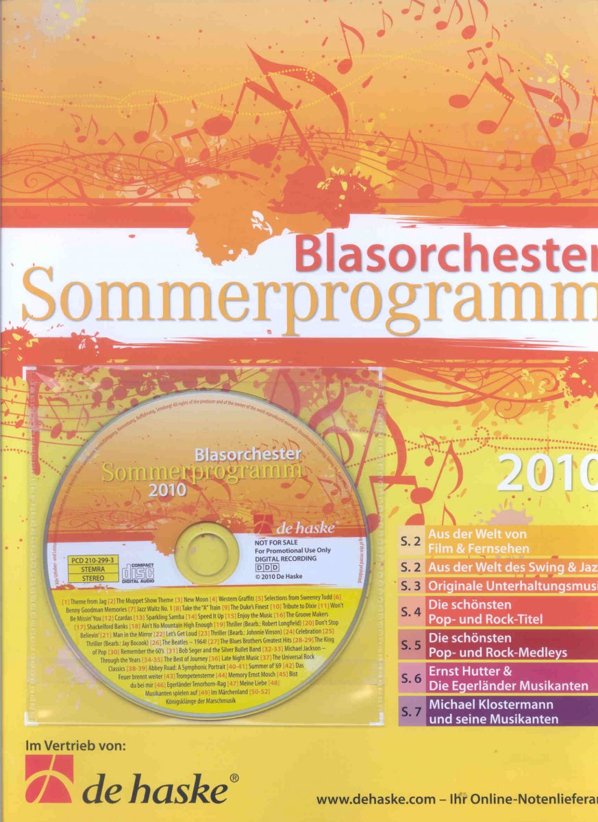 De Haske 2010 - Blasorchester Sommerprogramm - hier klicken De Haske 2010 - Blasorchester Sommerprogramm - hier klicken