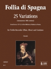 Follia di Spagna. 25 Variations for Treble Recorder (Flute, Oboe) and Continuo - hier klicken