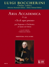 Aria accademica G 555 Tu di saper procura for Soprano and Orchestra - hier klicken