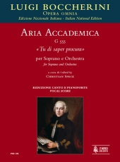 Aria accademica G 555 Tu di saper procura for Soprano and Orchestra - hier klicken