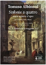 Sinfonias 'a quattro'without Opus number. Vol. 2: Sinfonia in A major, Si 3. - hier klicken
