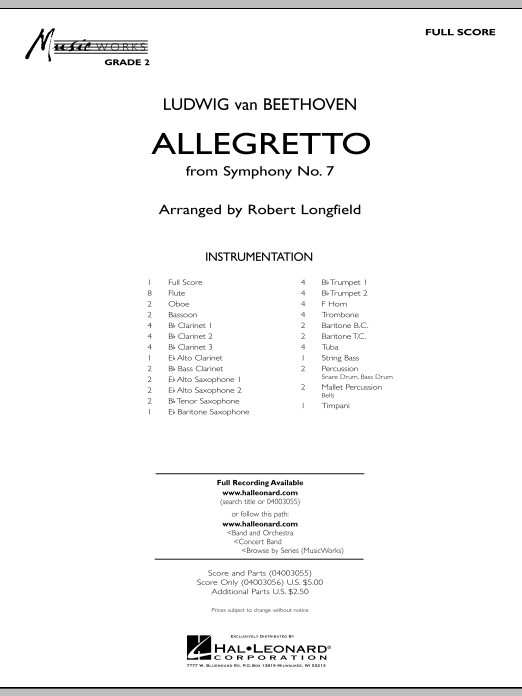 Allegretto (from Symphony #7) - hier klicken