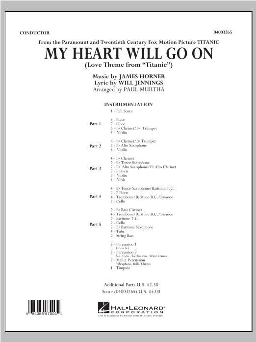 My Heart Will Go On (from Titanic) - hier klicken