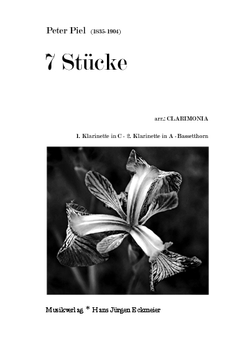 7 Stcke fr 1 Klarinette in C, 2. in A und Bassetthorn. - klicken fr greres Bild