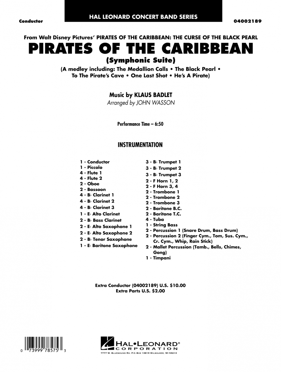 Pirates of the Caribbean (Symphonic Suite) - hier klicken