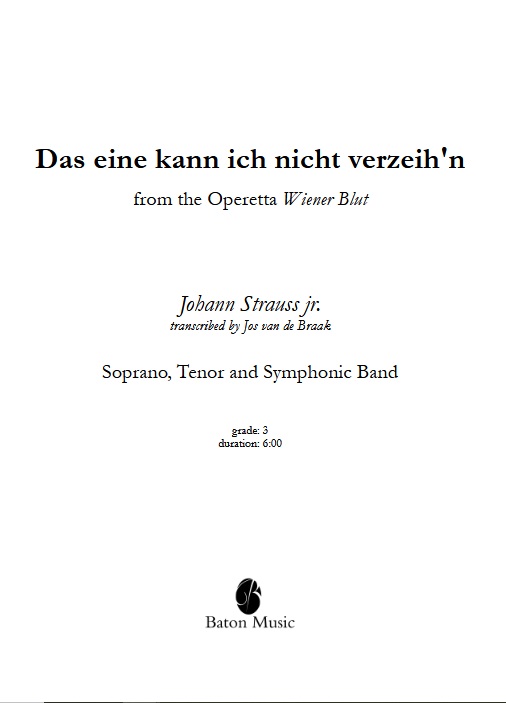Das eine kann ich nicht verzeih'n (from 'Wiener Blut') - hier klicken