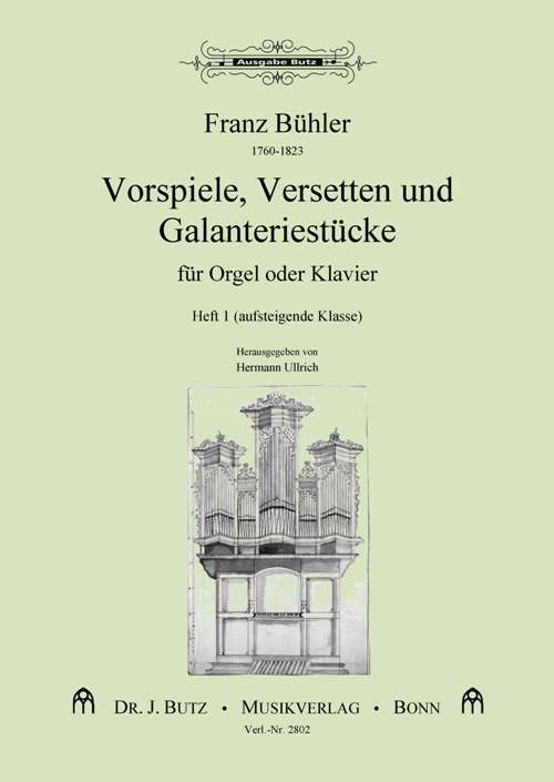 Vorspiele, Versetten und Galanteriestcke fr Orgel oder Klavier, Heft 1 - hier klicken