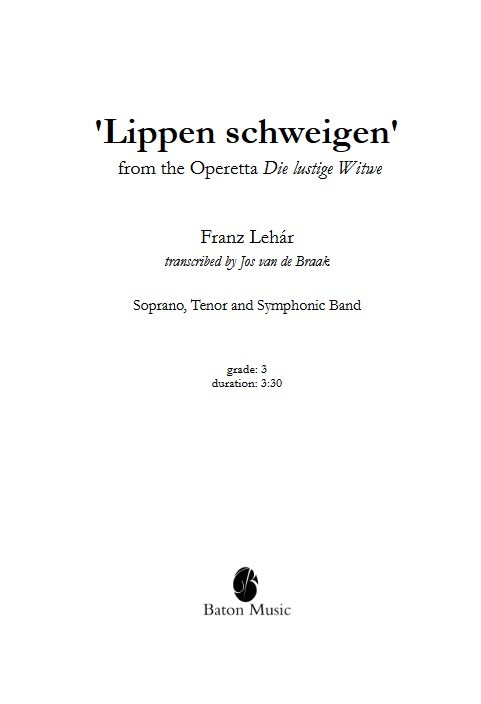 Lippen schweigen (from the Operetta 'Die Lustige Witwe') - hier klicken