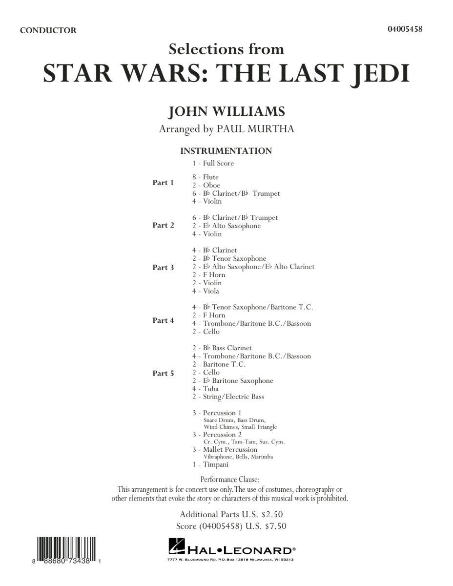 Selections from Star Wars: The Last Jedi - hier klicken