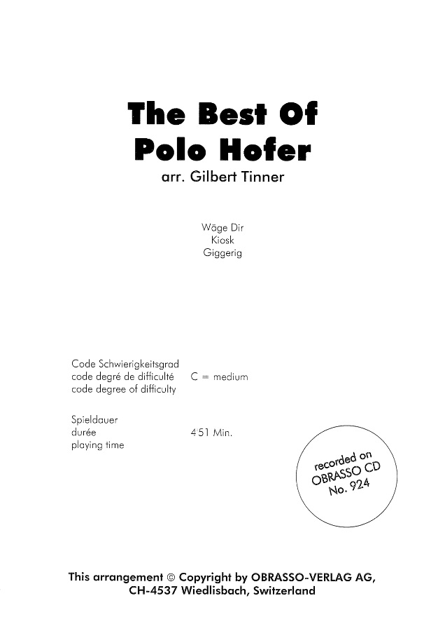 Best of  Polo Hofer, The - hier klicken