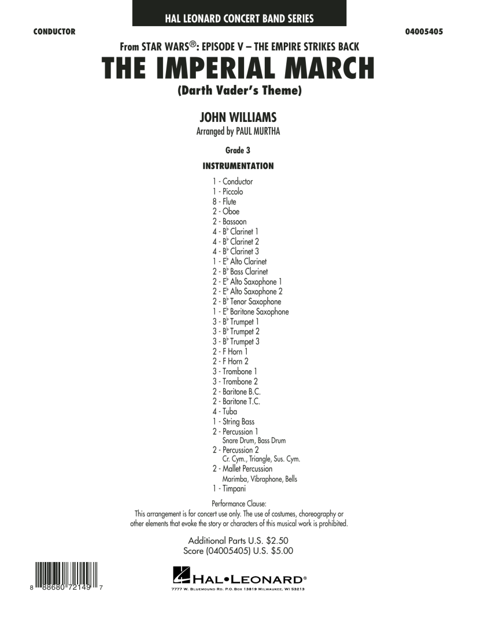 Imperial March, The (Darth Vader's Theme) - hier klicken