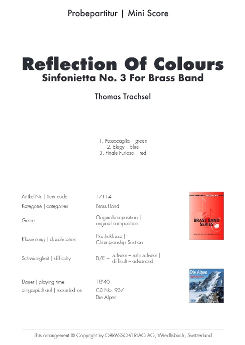 Reflections of Colours (Sinfonietta #3) - hier klicken