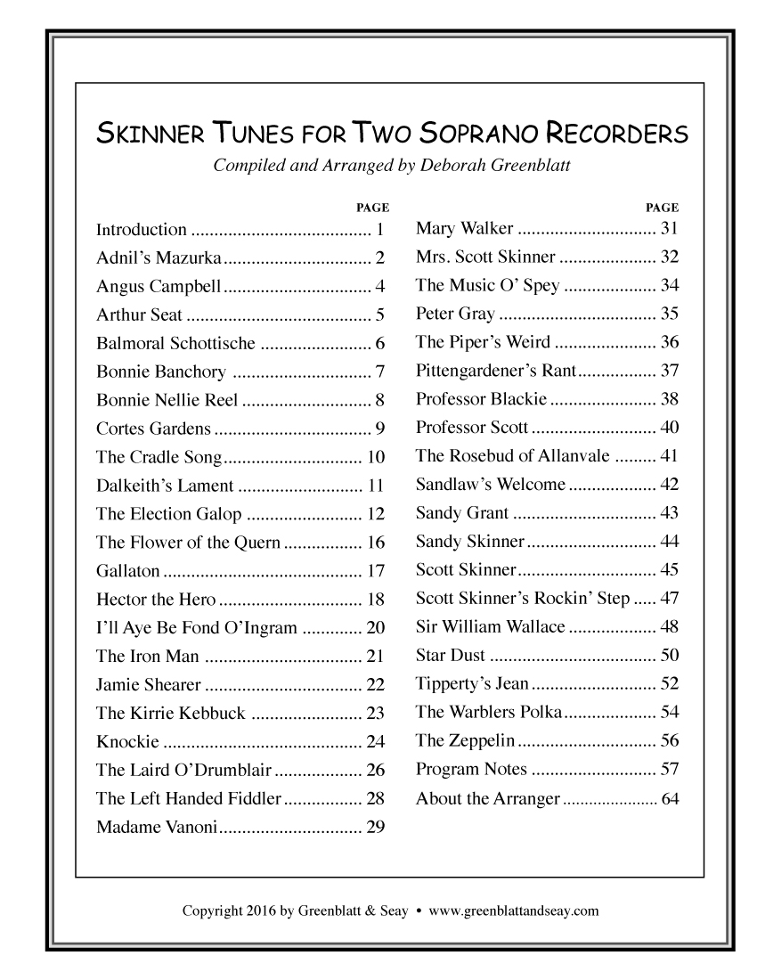 Skinner Tunes for Two Soprano Recorders - hier klicken Skinner Tunes for Two Soprano Recorders - hier klicken