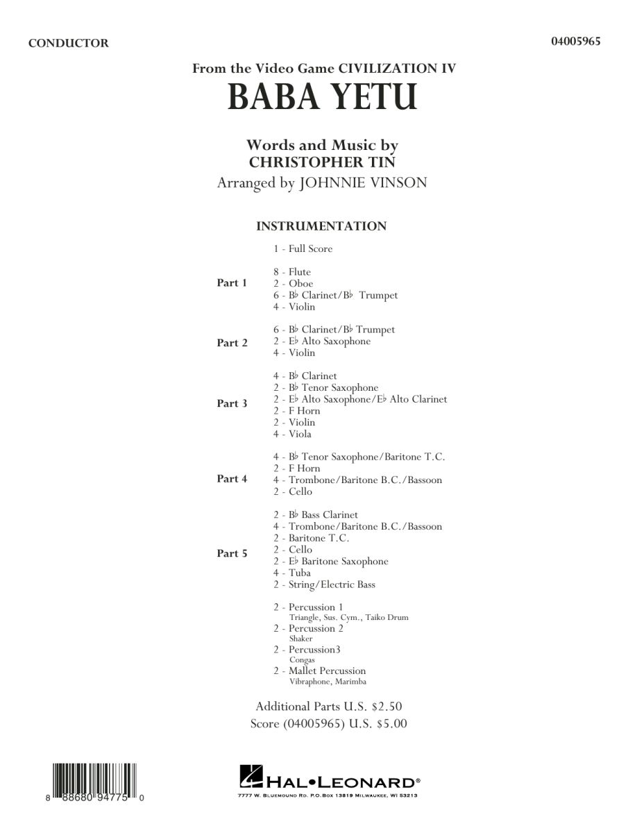 Baba Yetu (from 'Civilization IV') - hier klicken
