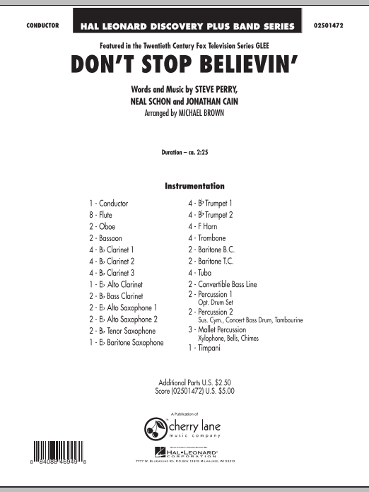 Don't Stop Believin' (from 'Glee') - hier klicken