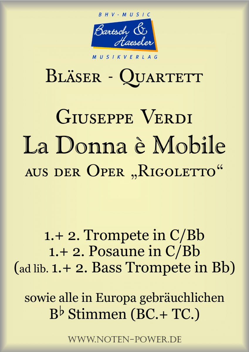 La Donna  Mobile (aus der Oper Rigoletto) - hier klicken