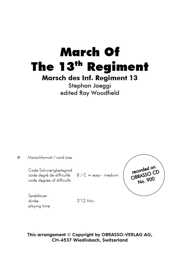 March of the 13th Regiment - hier klicken