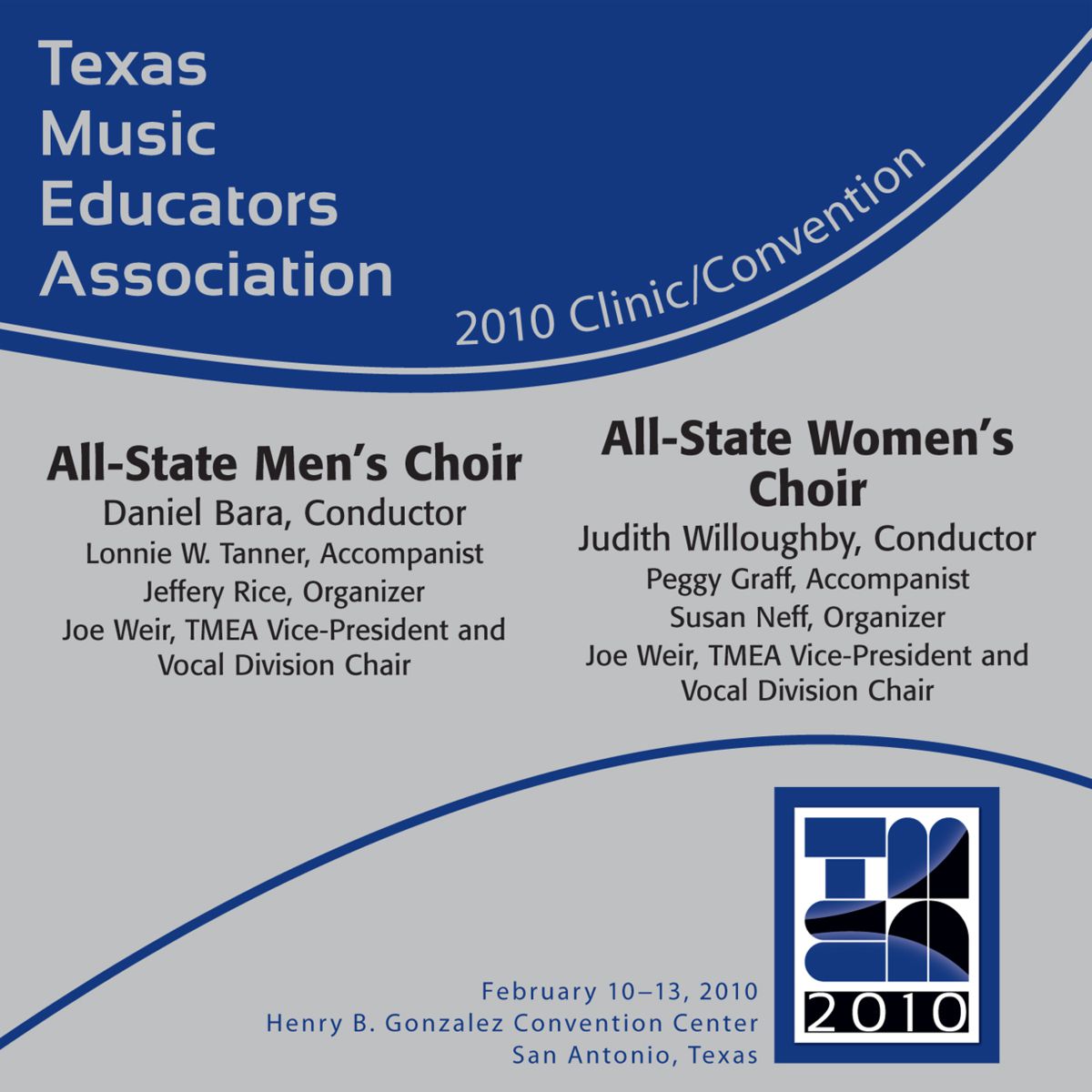 2010 Texas Music Educators Association: All-State Men's Choir and Women's Choir - hier klicken 2010 Texas Music Educators Association: All-State Men's Choir and Women's Choir - hier klicken