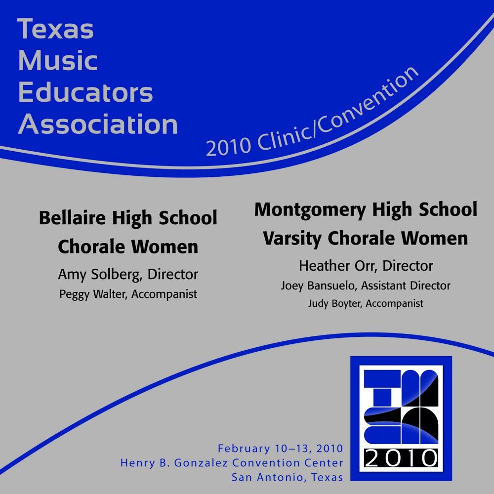 2010 Texas Music Educators Association: Bellaire High School Chorale Women and Montgomery High School Varsity Chorale Wo - hier klicken 2010 Texas Music Educators Association: Bellaire High School Chorale Women and Montgomery High School Varsity Chorale Wo - hier klicken