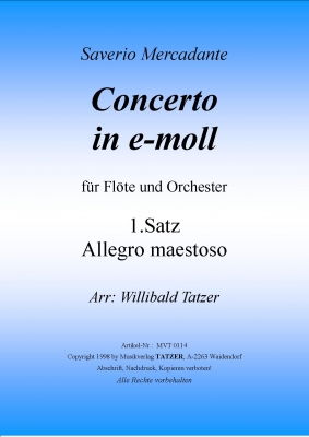 Concerto in e-moll, 1.Satz: Allegro maestoso - hier klicken Concerto in e-moll, 1.Satz: Allegro maestoso - hier klicken