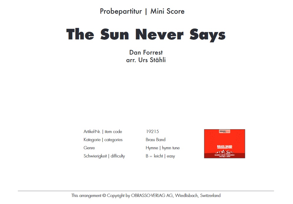Sun Never Says, The - hier klicken