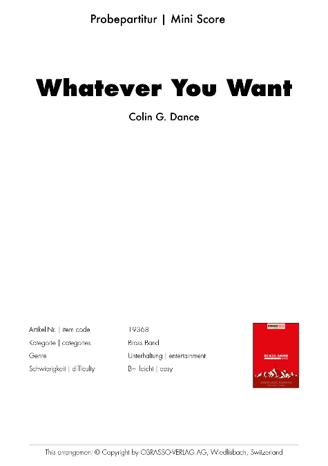 Whatever You Want - hier klicken