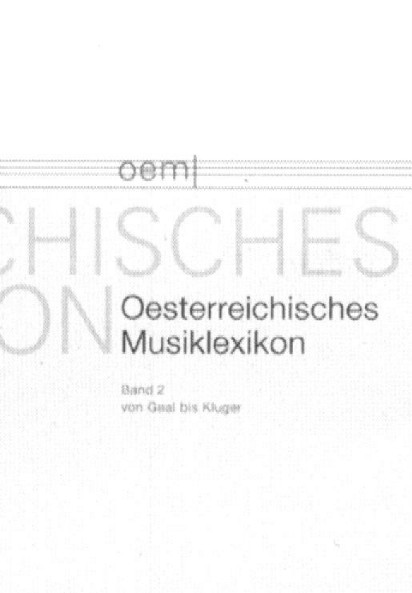 Oesterreichisches Musiklexikon #2: G-Kl - hier klicken