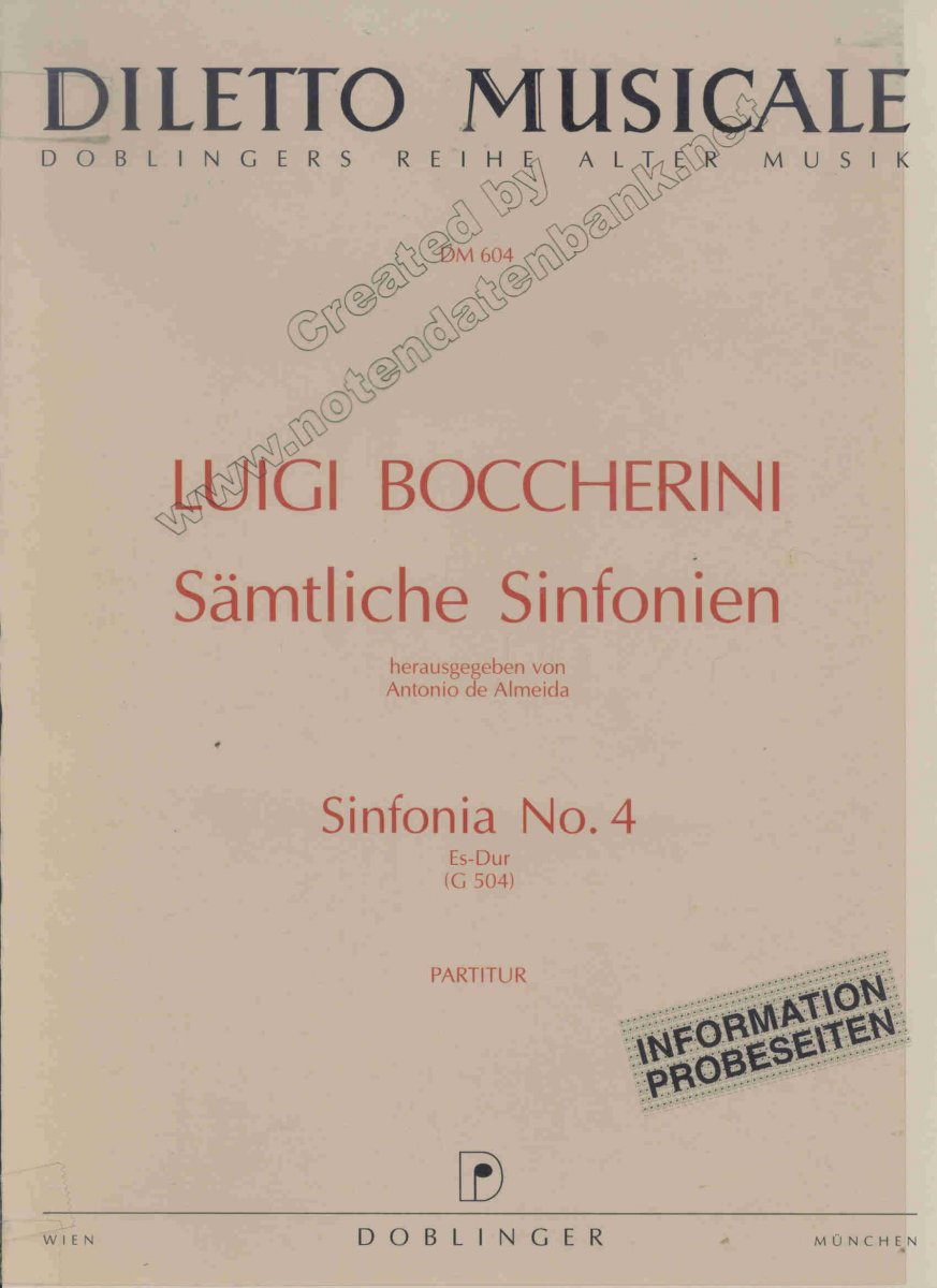 Sinfonia # 4 Es-Dur G.504 - hier klicken Sinfonia # 4 Es-Dur G.504 - hier klicken