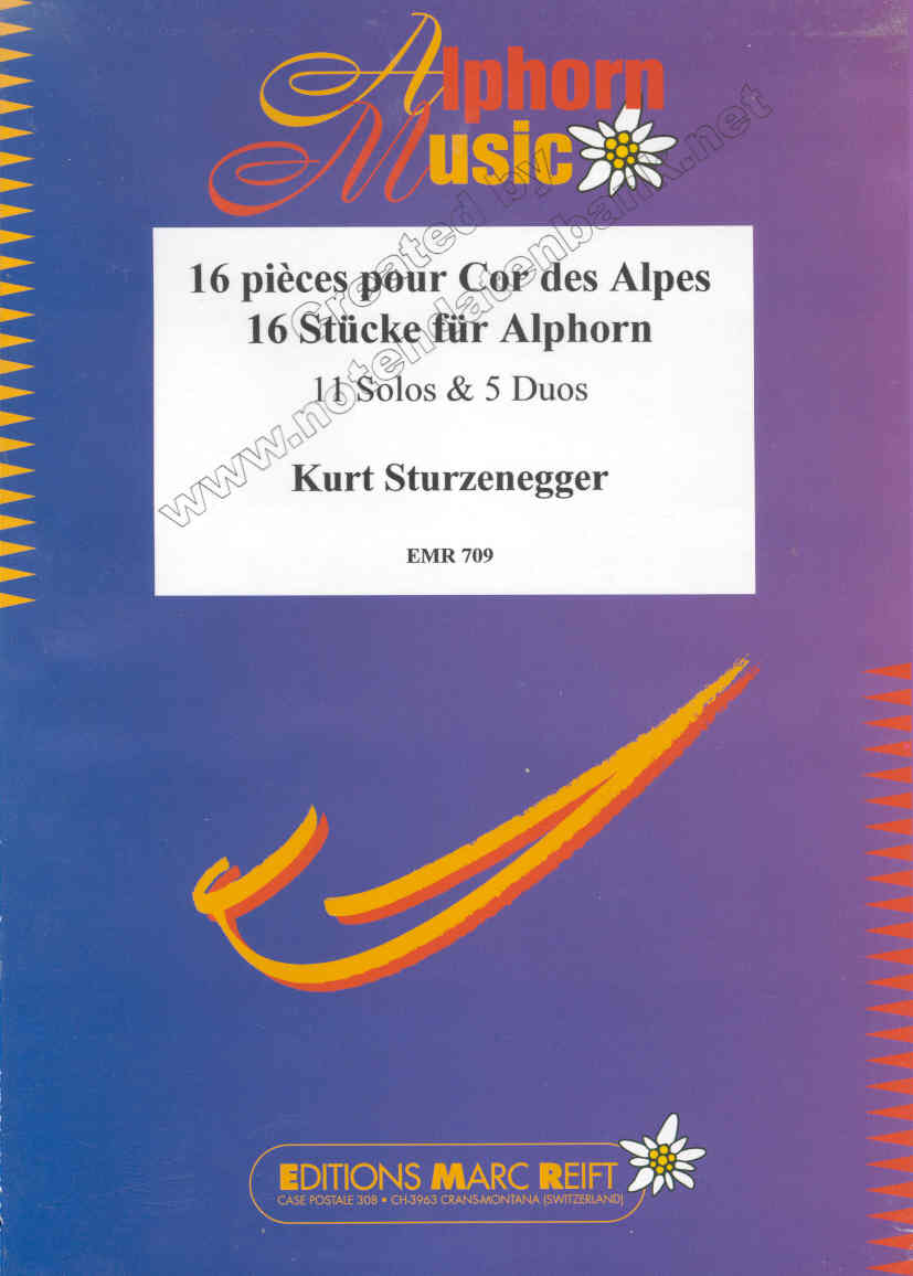 16 Stcke fr Alphorn (16 pices pour Cor des Alpes) - hier klicken