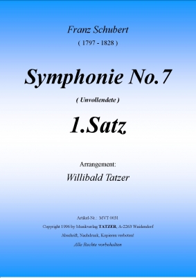 7. Symphonie 'Unvollendete' (1.Satz / Mvt I) - klicken für größeres Bild