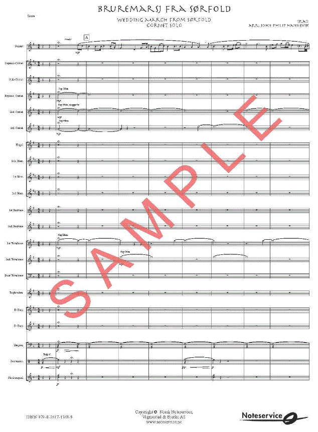 MusicaInfo Detail Bruremarsj Fra S rfold Wedding March From 