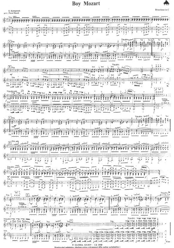 Boy Mozart - Notenbeispiel