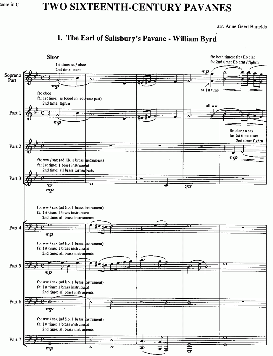2 16th-Century Pavanes (Two) - Notenbeispiel